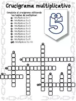 Vista previa - Hojas de trabajo - CRUSIGRAMA DE TABLAS DE MULTIPLICAR - página 3