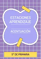 Vista previa - Tarjetas / Manipulativos - ESTACIONES DE APRENDIZAJE-LA ACENTUACIÓN - Portada