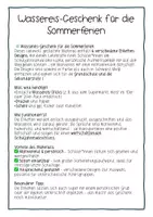 Vorschau - Arbeitsblätter - Wassereis Geschenk Sommerferien Grundschule Sek I - Seite 1
