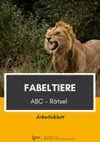 Vorschau - Arbeitsblätter - Fabeln - Rätsel: ABC der Fabeltiere für Klasse 5-7 - Deckblatt