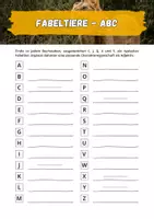 Vorschau - Arbeitsblätter - Fabeln - Rätsel: ABC der Fabeltiere für Klasse 5-7 - Seite 1