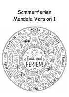 Vorschau - Mal- und Bastelvorlagen - Sommerferien Mandalas - Ausmalen und Entspannen - Seite 1