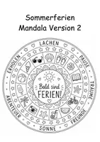 Vorschau - Mal- und Bastelvorlagen - Sommerferien Mandalas - Ausmalen und Entspannen - Seite 2