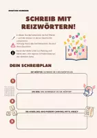 Vorschau - Stundenentwürfe - Kreatives Schreiben: Schreib mit Reizwörtern - Deckblatt