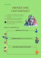 Vorschau - Stundenentwürfe - Kreatives Schreiben: Erfinde eine Fantasiewelt - Deckblatt