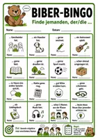 Vorschau - Spiele - Biber-Bingo Grün: Kennenlernspiel für die Grundschule - Deckblatt