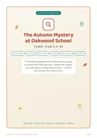 Vorschau - Arbeitsblätter - Herbst Escape Room Englisch Klasse 5–6 – The Autumn Mystery at Oakwood School | Simple Past A2 - Seite 1