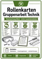 Vorschau - Aufgabenkarten - Rollenkarten Gruppenarbeit Technik: Verantwortungen klar verteilen - Deckblatt