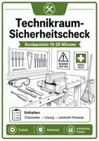 Vorschau - Arbeitsblätter - Technikraum-Sicherheitscheck: Kurzbaustein für sicheres Arbeiten - Deckblatt