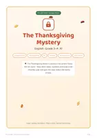 Vorschau - Arbeitsblätter - Thanksgiving Escape Room Englisch Klasse 3–4 – The Thanksgiving Mystery | A1 differenziert - Seite 1