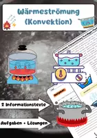 Vorschau - Arbeitsblätter - Wärmeströmung Konvektion: Wärmeübertragung, Flüssigkeiten & Gase - Deckblatt
