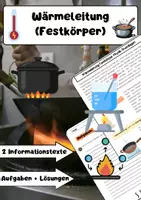 Vorschau - Arbeitsblätter - Wärmeleitung Festkörper: Wärmeleiter & Isolatoren - Deckblatt