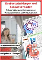 Vorschau - Arbeitsblätter - Kaufentscheidungen und Konsumverhalten Psychologie - Deckblatt
