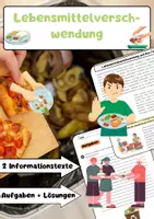 Vorschau - Arbeitsblätter - Die Lebensmittelverschwendung: Nachhaltigkeit & Umweltschutz - Deckblatt