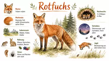 Vorschau - Arbeitsblätter - Arbeitsblatt "Rotfuchs" + Onlineübung & MP3 + Infografik - Seite 2