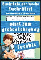 Vorschau - Arbeitsblätter - Buchstaben-Suchrätsel - Freebie - Buchstabe der Woche - Deckblatt