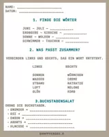 Vorschau - Arbeitsblätter - Konzentrationsübung Juli - Deckblatt