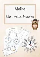 Vorschau - Arbeitsblätter - Die Uhr volle Stunden Klasse 1 - Seite 1