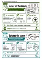 Vorschau - Aufgabenkarten - Sicherheitskarten Technikraum: Regeln für sicheres Arbeiten - Deckblatt