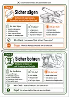 Vorschau - Aufgabenkarten - Sicherheitskarten Technikraum: Regeln für sicheres Arbeiten - Seite 1