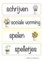 Voorbeeld - Dagritmekaartjes - Bloemen - Voorblad