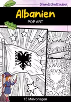 Vorschau - Mal- und Bastelvorlagen - Albanien – POP Art Ausmalbilder | 15 kreative Malvorlagen - Deckblatt