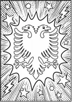 Vorschau - Mal- und Bastelvorlagen - Albanien – POP Art Ausmalbilder | 15 kreative Malvorlagen - Seite 2