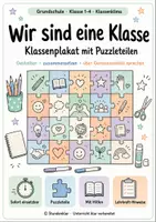 Vorschau - Poster - Wir sind eine Klasse: Klassenplakat zum Schulstart - Deckblatt