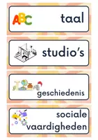 Voorbeeld - Dagritmekaarten thema Retro - Pagina 1