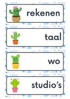 Voorbeeld - Dagritmekaarten thema Cactus - Voorblad