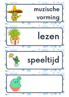 Voorbeeld - Dagritmekaarten thema Cactus - Pagina 2