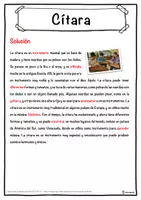 Vista previa - Hojas de trabajo - Cítara Ficha de música: texto con huecos, comprensión auditiva y sopa de letras - página 2