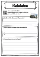 Vista previa - Hojas de trabajo - Balalaica Ficha de música: texto con huecos, comprensión auditiva y sopa de letras - página 3