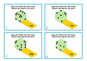 Vorschau - Arbeitsblätter - Kopfgeometrie - Würfel kippen - 48 Karten - differenziert - Seite 1