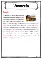 Vista previa - Hojas de trabajo - Vuvuzela Ficha de música: texto con huecos, comprensión auditiva y sopa de letras - página 2