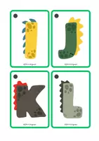 Vista previa - Refuerzo / NEE / Materiales de apoyo - Flashcards ABECEDARIO Dinosaurios @fono - página 2