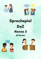 Vorschau - Stundenentwürfe - Gib mir 5 – 30 Sprechkarten für DaZ | Wortschatztraining | Sprachförderung Grundschule - Deckblatt