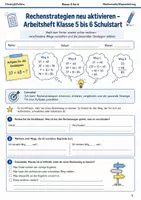 Vorschau - Arbeitsblätter - Rechenstrategien neu aktivieren Arbeitsheft Klasse 5 bis 6 Schulstart Rechenwege verstehen und auswählen - Deckblatt