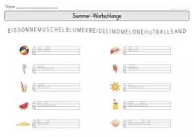 Vorschau - Arbeitsblätter - Wortschlange - Sommer - Seite 3