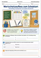 Vorschau - Arbeitsblätter - Wortschatzaufbau zum Schulstart Arbeitsheft Klasse 5 bis 6 Schulalltag Fachsprache und soziale Situationen - Deckblatt