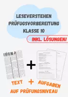 Vorschau - Arbeitsblätter - WACHSENDES MATERIALPAKET - Leseverstehen zur Prüfungsvorbereitung (Kl.10) - Deckblatt