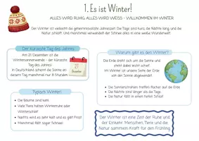 Vorschau - Mal- und Bastelvorlagen - Projektmappe Winter | Basteln, Natur, Tiere, Wetter | Kindergarten Kita Vorschule - Seite 2