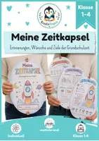 Vorschau - Unterrichtsreihen - Meine Zeitkapsel – Erinnerungen an mein Schuljahr | Zeitkapsel Grundschule | Portfolio basteln/gestalten | Schuljahresbeginn & Schuljahresende | Klassen 1–4 - Deckblatt