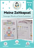 Vorschau - Unterrichtsreihen - Meine Zeitkapsel – Erinnerungen an mein Schuljahr | Zeitkapsel Grundschule | Arbeitsheft | Schuljahresbeginn & Schuljahresende | Klassen 1–4 Gestalten/Basteln - Deckblatt