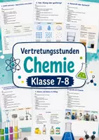 Vorschau - Stundenentwürfe - Vertretungsstunden Chemie Klasse 7-8 - 10 Arbeitsblätter - Deckblatt