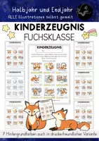 Vorschau - Anderer Materialtyp - Kinderzeugnis Fuchs | Fuchsklasse Halbjahr & Schuljahresende Zeugnis - Deckblatt