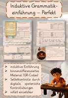 Vorschau - Arbeitsblätter - Induktive Grammatikeinführung Perfekt - Deckblatt