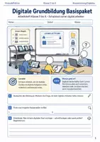 Vorschau - Arbeitsblätter - Digitale Grundbildung Basispaket Arbeitsheft Klasse 5 bis 6 Schulstart sicher digital arbeiten - Deckblatt