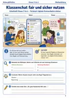 Vorschau - Arbeitsblätter - Klassenchat fair und sicher nutzen Arbeitsheft Klasse 5 bis 6 Schulstart digitale Kommunikation stärken - Deckblatt