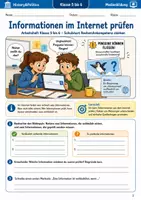 Vorschau - Arbeitsblätter - Informationen im Internet prüfen Arbeitsheft Klasse 5 bis 6 Schulstart Recherchekompetenz stärken - Deckblatt